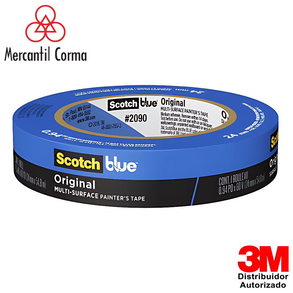 Cinta ScotchBlue™ Original para Pintor, 24 mm x 54.8 m