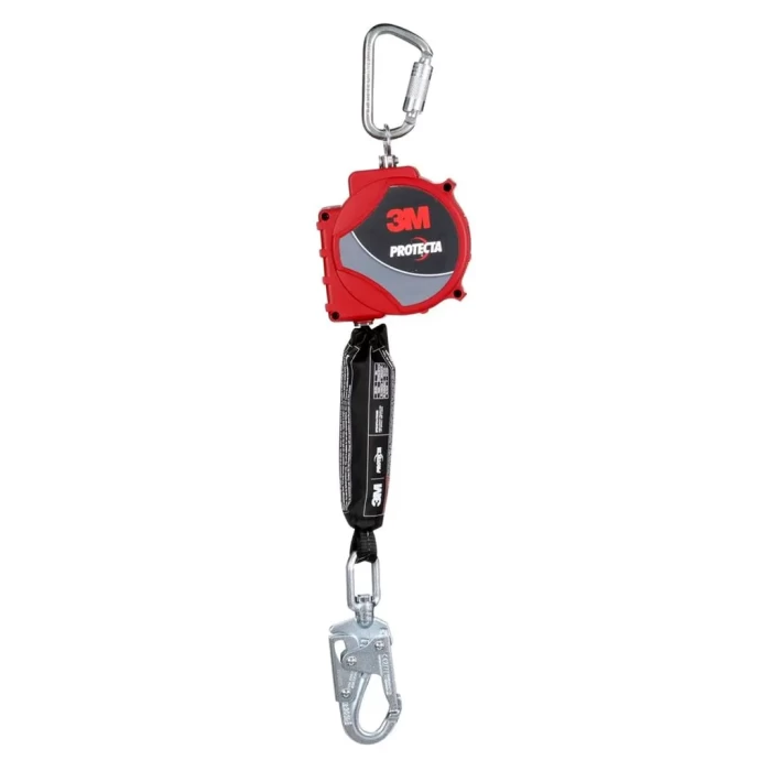 3M Protecta® Línea de Vida Autorretráctil con Mosquetón, Cinta, Gancho de Seguridad Giratorio de Acero, 6.1 m (20 ft), OSHA, 3100516